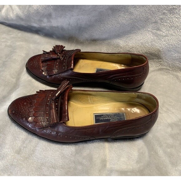 Bragano Cole Haan Men\'s‎ Loafers 9M Brown Leather Tasseled Kiltie Italy Vibram main image 11